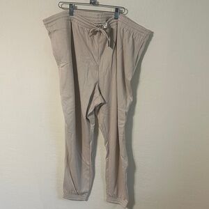 H&M Light Beige Drawstring Jogger Pants